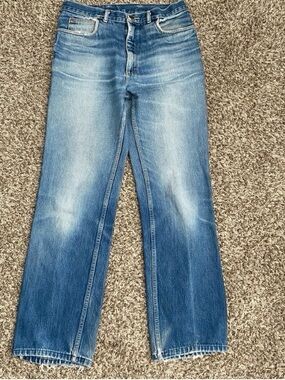 Cacharel Paris Jeans Men’s 34 Blue Cotton Distressed USA Work Denim Vtg 70/80’s